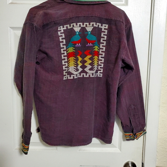 Aztec Embroidered Button down - Picture 2 of 2